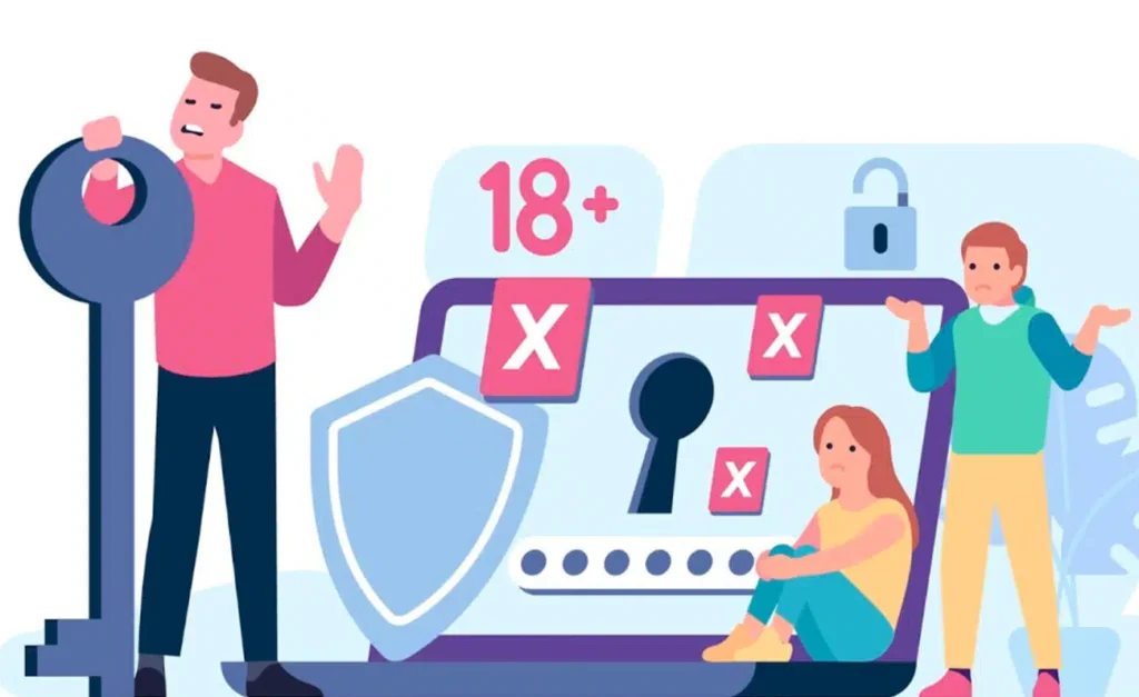 Padre protegiendo sus hijos con control parental en sus dispostivos