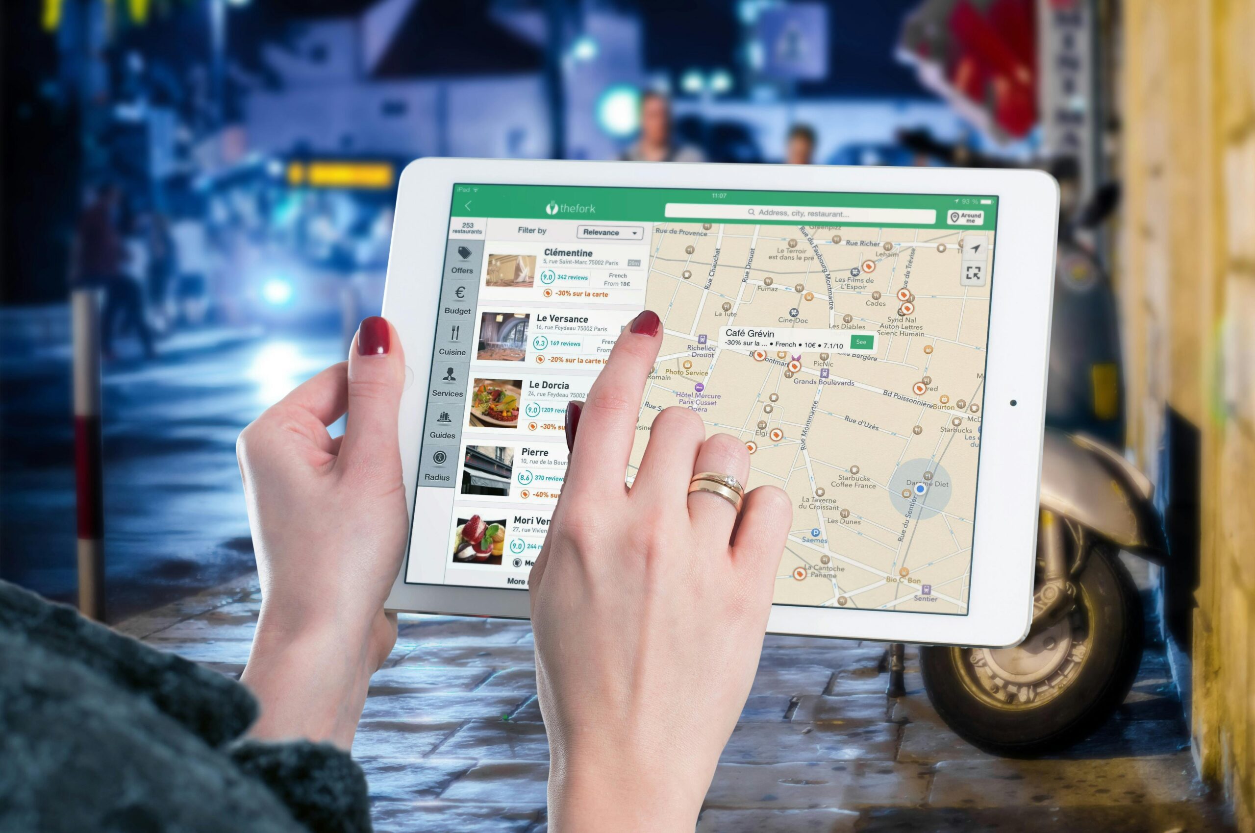 Google Maps en una tablet